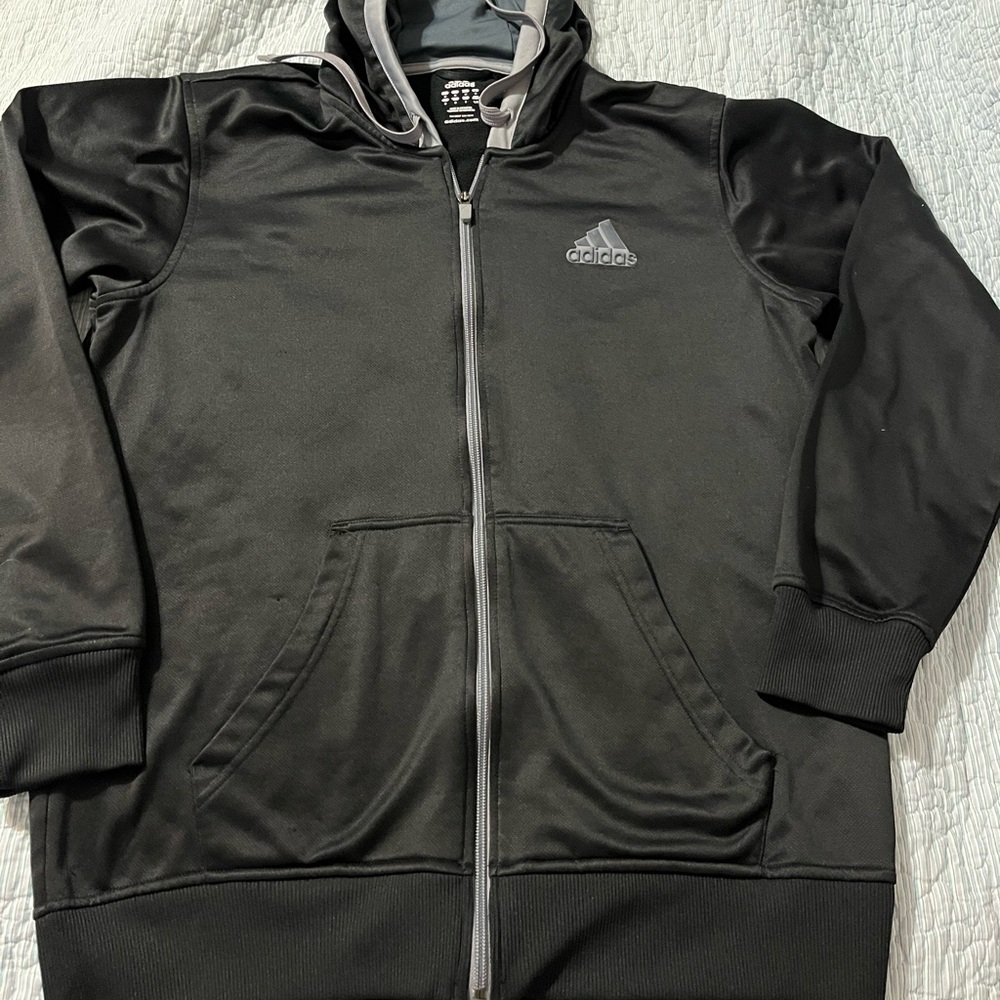 EUC MENS ADIDAS ZIP UP JACKET HOODIE SIZE MEDIUM